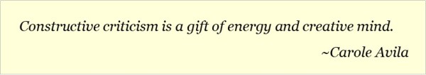 Quote on Constructive Criticism